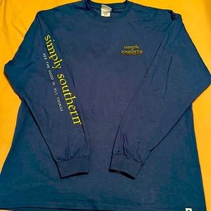 Simply Southern XL Long Sleeve Puppies and Frosty Drinks t-shirt